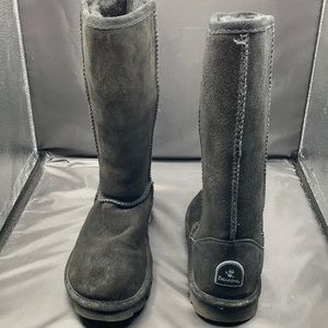 Bearpaw Women’s ELLE Tall suede Black boots 8